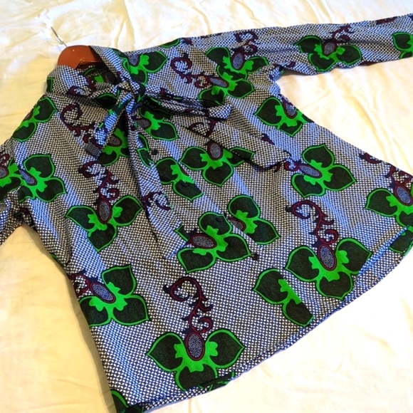Wax African fabric blouse L or XL - Picture 2 of 7